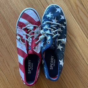 Sperry Topsider American Flag Shoes sz 9